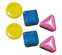 Uonlytech 6pcs Geometric Rhythm Shakers Set - Triangle, Circle, Square Percussion Instruments for - Educational Music for Preschool Classroom Play