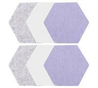Uonlytech 6Pcs Hexagon Felt Bulletin Boards Soundproof Self-Adhesive Wall Panels for Office Study and Classroom Memo Display