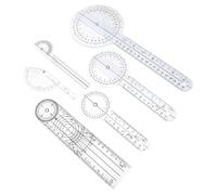 Uonlytech 6pcs Medical Plastic Goniometer Angle Protractor for Joint Measurement Physical Therapy Tool for Patients Rehabilitation and Mobility Tracking