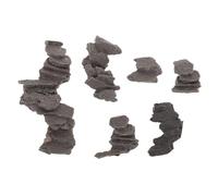 Uonlytech 6pcs Miniature Stone Steps Vintage Antique Texture Sturdy Construction for Fairy Garden Dioramas Micro Train Railway Sand Table DIY Model Scenery Accessories