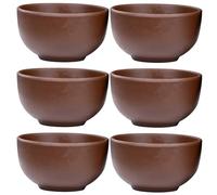 Uonlytech 6Pcs Purple Sands Small Tea Cups 30Ml Set, Yixing Zisha Clay Tasting Cups for Chinese Tea Ceremony and Home Use