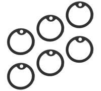Uonlytech 6Pcs Silicone Dog Tag Silencers Black Round Shape with Comfortable Design and Wear Resistance