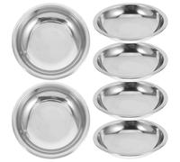 Uonlytech 6pcs Stainless Steel Round Sauce Bowls Mini Dip Dishes for Home and Restaurant Use Stackable and Sturdy Small Plates for Condiments and Seasoning