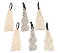 Uonlytech 6pcs Stretch Turban Headbands Lace Crochet Headband Vintage Retro Style Comfortable Fit Stretchy Design for Women Bridal Looks and Parties