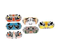 Uonlytech 6Pcs Webcam Slide Cover Beijing Facial Makeup Pattern Easy Peel Adhesive Privacy Protector for Phones Laptops Durable Stylish Webcam Protection