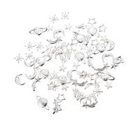 Uonlytech 70pcs Jewelry Pendants Star Moon Planet Accessories for DIY Handicraft Supplies Durable Charms for Necklace and Bracelet Making Eye Catching Epoxy Craft Materials