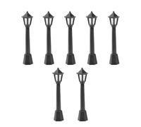 Uonlytech 7Pcs Miniature Street Lamp Model Light Set Led Battery Operated Decorative Post Lights for Micro Landscape Garden DIY and Christmas Decor