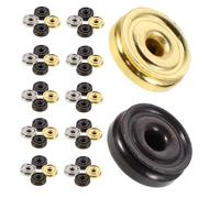 Uonlytech 80pcs Metal Sew Snap Fasteners Invisible Press Studs for DIY Sewing Projects Garments Clothing Durable Four Part Design Black Silver Green Gold