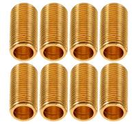Uonlytech 8pcs Brass Tube Lamp Stem Threaded Lamp Stem Lamp Stem Connector Lamp Rod Threaded Lamp Connector Lamp Rod Adapter Lamp Threaded Copper Full Teeth M10 Part