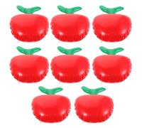Uonlytech 8pcs Inflatable Red Apple Balloons 24cm Back to School Classroom Decoration Fruit Balloon Set ’ Party Photo Prop First Day of School Ornament