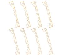 Uonlytech 8pcs Miniature Chinese Architectural Hanging Screen Model Set, Sand Table Screen Model with 4 G-05 and 4 G-07 Panels, Beige Mini Room Divider for Dollhouse and Desktop Decor