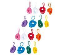 Uonlytech 96pcs Elastic Loom Loops Refill Kit for DIY Weaving Potholders Polyacrylic Craft Loops for Handicrafts and Heat Insulation Pads Beginner Friendly Elastic Weaving Accessories