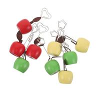 Uonlytech 9pcs Candy Colored Fruit Shaped Memo Clip Holder Wooden Desk Memory Stands with Clips for Photos Notes and Place Cards Vibrant Home and Office Decoration