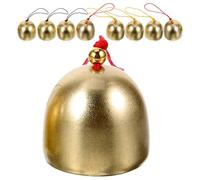 Uonlytech 9pcs Vintage Small and Cute Alloy Bells with Crisp Sound DIY Craft Bells for Christmas Decorations and Halloween Costume Accessories in Golden Colour