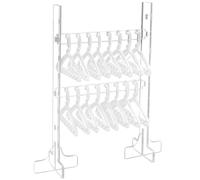 Uonlytech Acrylic Jewelry Hanger Stand Earring Organizer Display Rack with Coat Hanger Design for Home Vanity Jewelry Storage