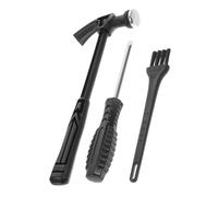 Uonlytech Archaeological Excavation Tool Set 3 Large Plastic Digging Tools and Brush, Dinosaur Fossil Digging Hammer Kit for Pretend Play and Educational Outdoor Activities Random Style