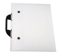 Uonlytech Art Portfolio Bag with Button Design, Portable A3 White Artwork Folder for Artists and Students, Large Poster Storage Organizer Suitable for Travel and Presentation