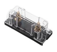 Uonlytech Automotive Fuse Block Holder Base Positive Terminal Dual Fuse Box for Car Rv Boat Circuit Protection Overload Safety DIY Electrical Modification