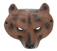 Uonlytech Bear Face Half Mask for Women and Men, Brown Animal Mask for Halloween, Masquerade, Party and Festival Cosplay, Lightweight Costume Accessory