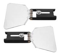 Uonlytech Bench Grinder 2pcs Bench Guards Bench Safety Shields Stainless Steel Case Tool Shield Attachment Accessories Eye Shields for Bench