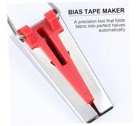 Uonlytech Bias Tape Maker Kit Red Fabric Folding Tool for Sewing Quilting DIY Dressmaking Accessories Easy Precision Bias Tape Folding for Craft Projects and Tailor Handmade