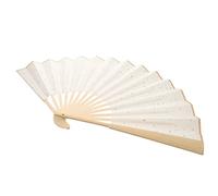 Uonlytech Blank Handheld Folding Fan for DIY Painting and Calligraphy Practice Handmade Craft Drawing Accessory Portable Chinese Paper Fan for Art Projects and Creative Expression