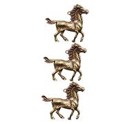 Uonlytech Brass Horse Keychain Pendant DIY Antique Brass Charms for Key Making Chinese Zodiac Decoration Creative Horse-Themed for Collectors and Horse Lovers