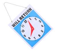 Uonlytech Business Signs PVC Functional Open Closed Hanging Board with Clock for Storefront and Door