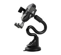 Uonlytech Car Suction Phone Holder Adjustable Vehicle Mount with Flexible Hose Rotatable Design for Optimal Viewing Strong Vacuum Suction for Secure Installation Windscreen Compatible with