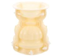 Uonlytech Cement Flowerpot Mold Plastic Making Mold for Teens White Non-Stick Easy to Form Round European Style Suitable for Handcraft Activities