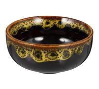 Uonlytech Ceramic Water Dish Smooth Edges round Shape, Multi-purpose Ink Plate for Students and Beginners, for Calligraphy Practice and Painting