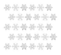 Uonlytech Christmas Embroidered Snowflake Iron on Patches 30Pcs Wear-Resistant DIY Fabric Badges for Jackets Hats Clothes