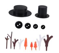 Uonlytech Christmas Snowman DIY Craft Kit, Handmade Snowman Material Set with 60 Nose Pieces, 200 Buttons, Small and Medium Hats, and 6 Pairs of Reindeer Antlers - Indoor Holiday Ornament