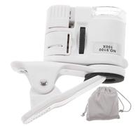 Uonlytech Clip Cellphone Microscope LED Magnifier Lens with Storage Bag Portable Phone Magnifier for Jewelry Antique Evaluation Lightweight Convenient for Travel