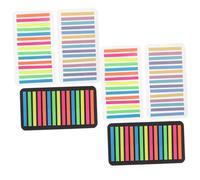 Uonlytech Colorful Highlight Strips Book with Transparent and Black Base Note Page Markers Fine Pet Reading Stickers for Students and Teachers Repositionable Book Flags for Easy Key Point