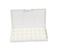 Uonlytech Compartment Plastic Pigment Storage Box for Watercolor Acrylic Gouache Paints Easy to Clean Palette Organizer for Artists Students Beginners Portable Art Supplies Container