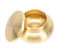 Uonlytech Copper Incense Powder Pot Airtight Seal, Classic Elegant Tank-shaped Multi-function Tea Container for Desktop Decor, Suitable for Ointment and Incense Pills Storage