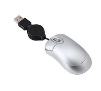 Uonlytech Creative Usb Mouse Mini Retractable Optical Mouse for Laptop Notebook and Computer Use Portable Design Precision Comfortable Grip Silver