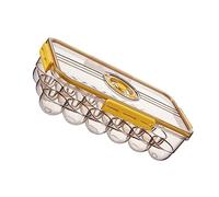 Uonlytech Creative Yellow Egg Storage Box Holder Made of Sturdy Pet Material with 18-count Capacity, Easy to Clean and Organize Eggs for Household Refrigerator Use
