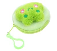 Uonlytech Cute Cartoon Frog Coin Purse Plush Earphone Pouch Headphone Bag Small Plush Change Wallet Decorative Headphone Storage Bag