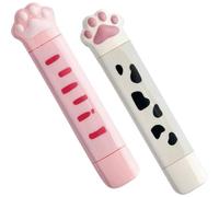 Uonlytech Cute Cat Tape with Smooth Double End 2pcs Ps Material Tape and Students, for Christmas and Office Use