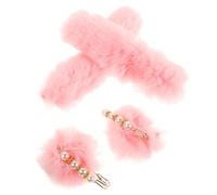 Uonlytech Detachable Plush Heel Strap for Hole Shoes Winter Accessory with Thickened Cotton Cover and Removable Pink Pom Pom, Comfortable Heel Fixing Strap for Outdoor Use