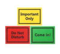 Uonlytech Detachable Triangle Desk Sign with Red Green Light Indicator, Universal Table Sign Board for Office Status Display, Do Not Disturb and Come in Message Notice