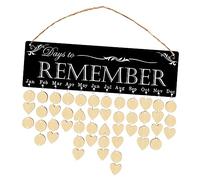 Uonlytech DIY Birthday Reminder Board Wall Hanging Calendar with Tags Family Perpetual Calendar for Important Dates Tracking Unfinished Discs for Custom Painting and Decoration