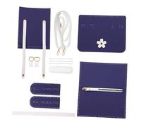 Uonlytech DIY Crossbody Bag Making Kit Sakura Blue Hand Sewn Shoulder Bag Craft Supplies Accessory for Women Creative Small Square Purse Materials Handmade Gift Project
