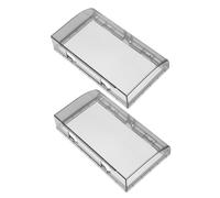 Uonlytech Double Slot Socket Outlet Cover 2Pcs Waterproof Sticky Splash-Proof Box for Bathroom Integrated Switch and Power Adapters
