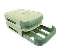 Uonlytech Eggs Basket Refrigerator Egg Container Large Capacity Automatic Rolling Design Kitchen and Fridge Storage 2pcs