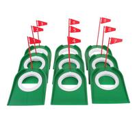 Uonlytech Golf Putting Cup and Flag Set Plastic Golf Hole Training Aid Detachable Red Flag Indoor Outdoor Practice Putting Hole for and