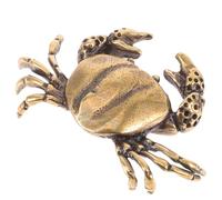 Uonlytech Handcrafted Pure Brass Figurine Antique Style Brass Decor for Room Table and Bookshelf Decoration, Small Creative Office Desktop Ornament