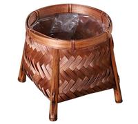 Uonlytech Handmade Not Easy to Break Simple and Elegant Design Bamboo Basket with Synthetic Material for Home Storage Suitable for Green Dill and Decorative Use